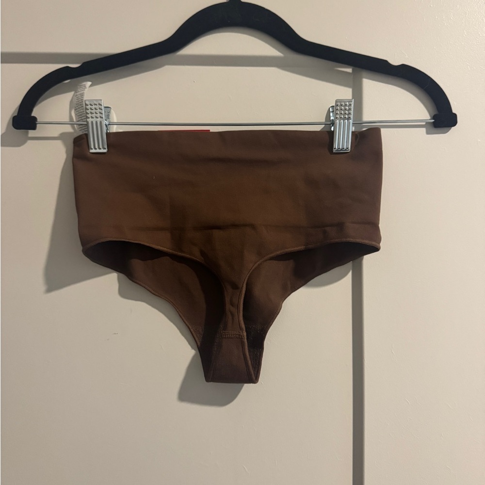 Brown spanx thong